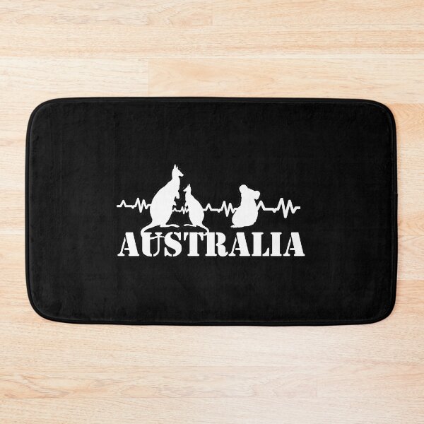 Item preview, Australia Heartbeat with Koala and Kangaroo in white designed and sold by Manoroma.
