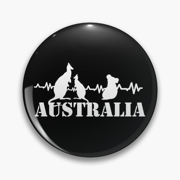 Item preview, Australia Heartbeat with Koala and Kangaroo in white designed and sold by Manoroma.