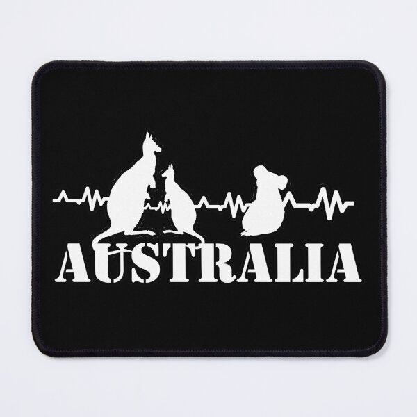 Item preview, Australia Heartbeat with Koala and Kangaroo in white designed and sold by Manoroma.