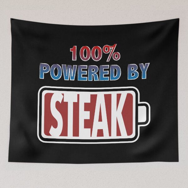 Item preview, 100% Powered By Steak designed and sold by Moodific.