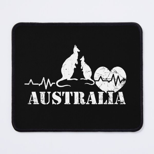 Item preview, Australian Heartbeat with Kangaroos in white designed and sold by Manoroma.