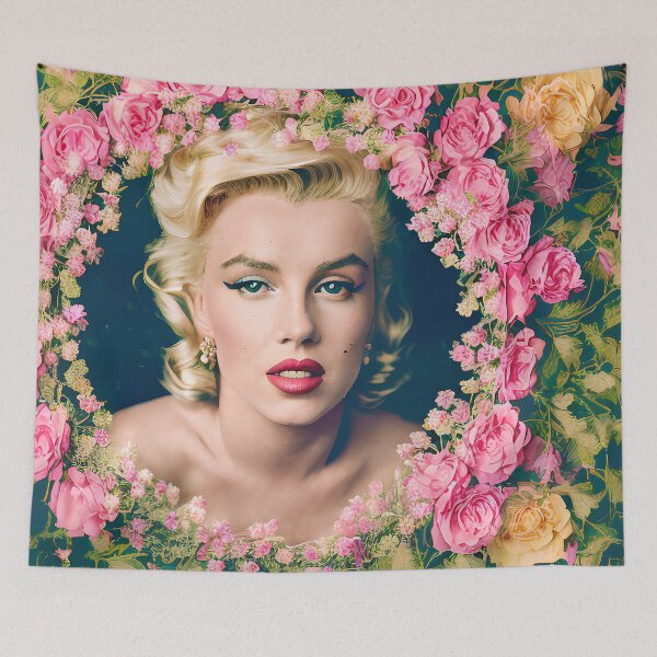Item preview, Marilyn Monroe tribute floral artwork No.6 designed and sold by angelisart.