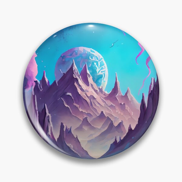 Item preview, Copy of Watercolor Purple  and Aqua Alien Planetscape Landscape Sci Fi designed and sold by IntoTheCosmos.
