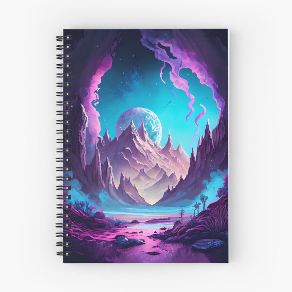 Item preview, Copy of Watercolor Purple  and Aqua Alien Planetscape Landscape Sci Fi designed and sold by IntoTheCosmos.