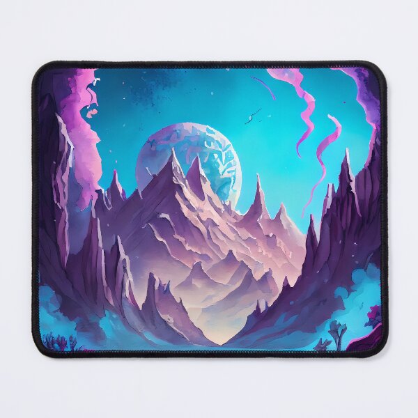 Item preview, Copy of Watercolor Purple  and Aqua Alien Planetscape Landscape Sci Fi designed and sold by IntoTheCosmos.