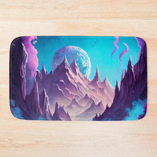Item preview, Copy of Watercolor Purple  and Aqua Alien Planetscape Landscape Sci Fi designed and sold by IntoTheCosmos.