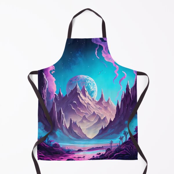 Item preview, Copy of Watercolor Purple and Aqua Alien Planetscape Landscape Sci Fi designed and sold by IntoTheCosmos.