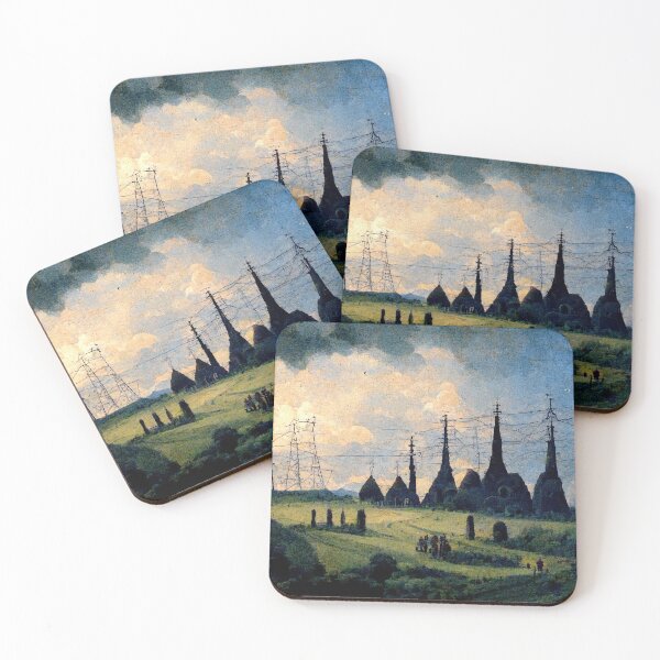 Item preview, Medieval power structure electric pylons designed and sold by Medieval Modern.