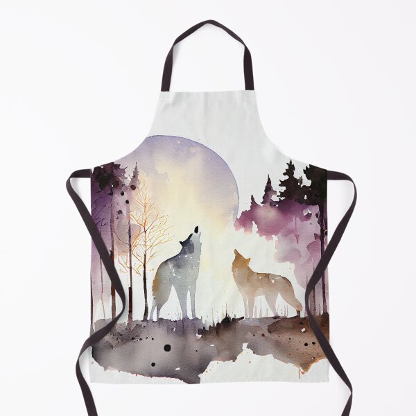 Item preview, Watercolor Huskies Howling at the moon designed and sold by LoneWolf345.