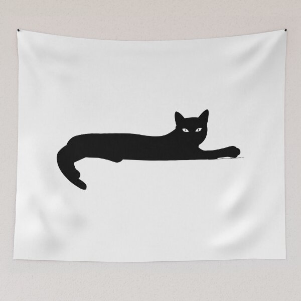 Aperçu de l'œuvre Chat noir katze relaxe créée et vendue par ayokestudio.