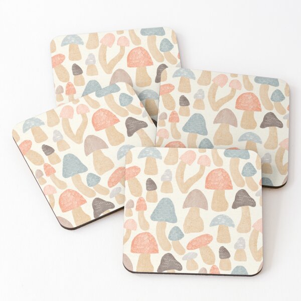 Item preview, Funky Fungus - Mushroom Pattern - Muted Colourway designed and sold by RosalieReeves.