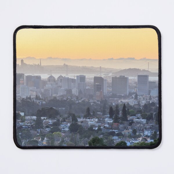 Item preview, Sunset over Oakland and San Francisco Hazy Skylines designed and sold by yhelfman.