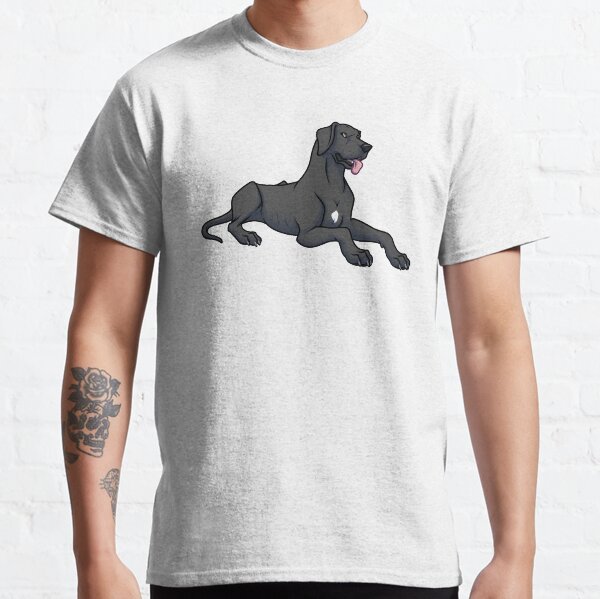 Great Dane - Black - Floppy Ears Classic T-Shirt