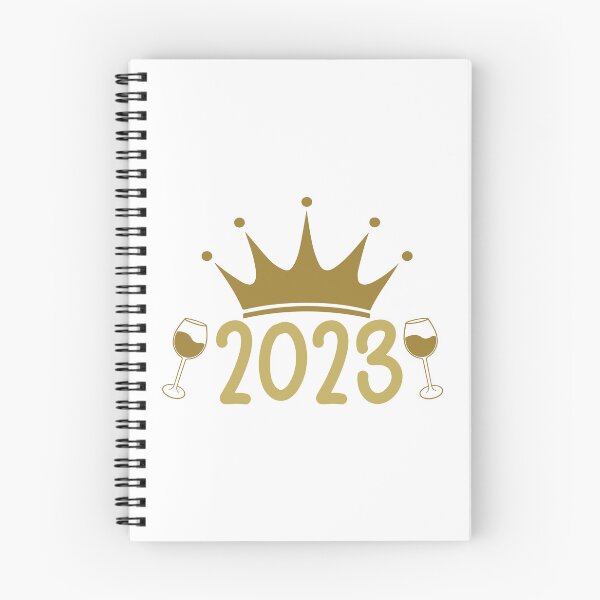 Aperçu de l'œuvre Citation Faux Gold 2023 - Citation du Nouvel An Célébration - Or et Blanc créée et vendue par Textography1.