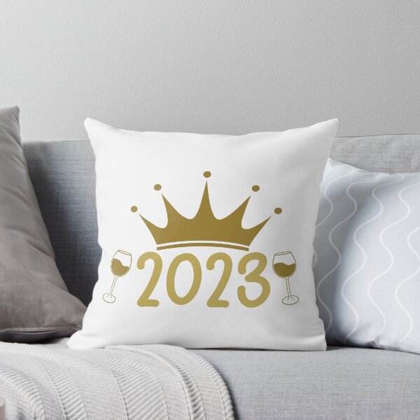 Aperçu de l'œuvre Citation Faux Gold 2023 - Citation du Nouvel An Célébration - Or et Blanc créée et vendue par Textography1.