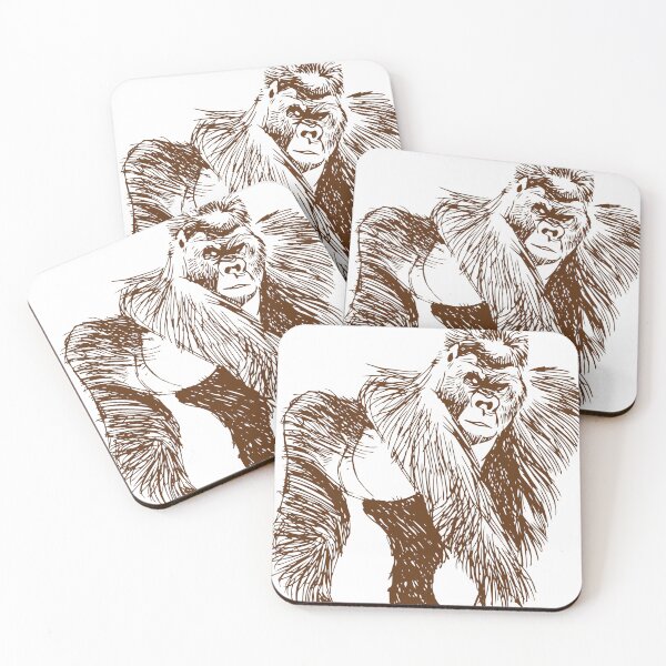 Item preview, MONKEY - hand-drawn-tropical-animal designed and sold by onepixel2006.
