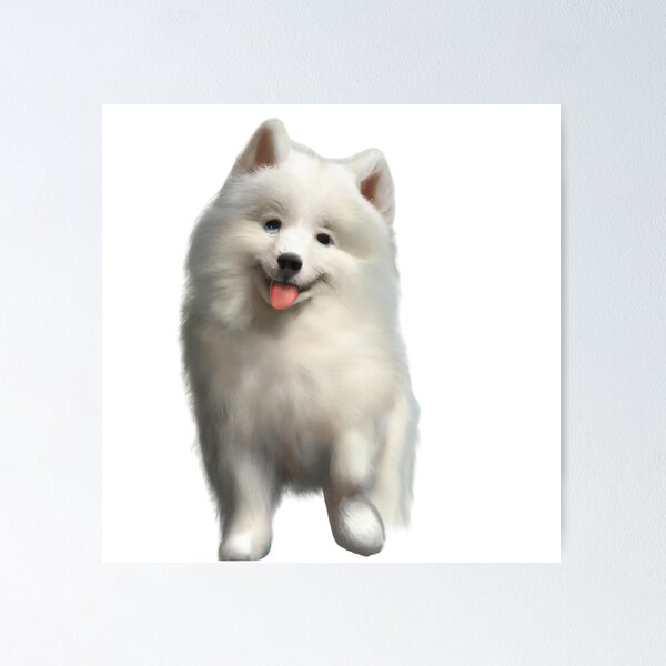 Item preview, Cute Samoyed Drawing designed and sold by WeHeartAnimals.