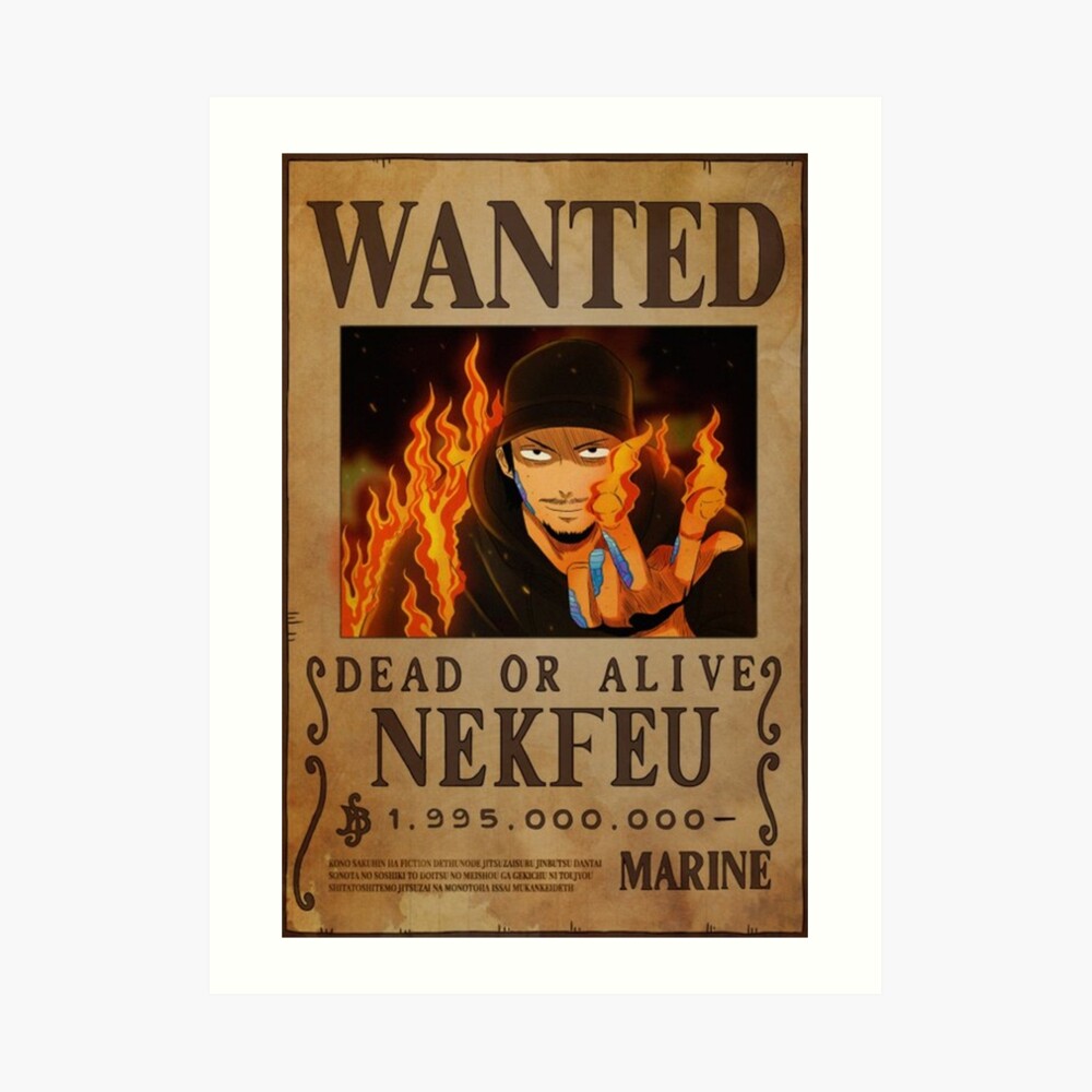 Poster Wanted Nekfeu – Martin Facteur