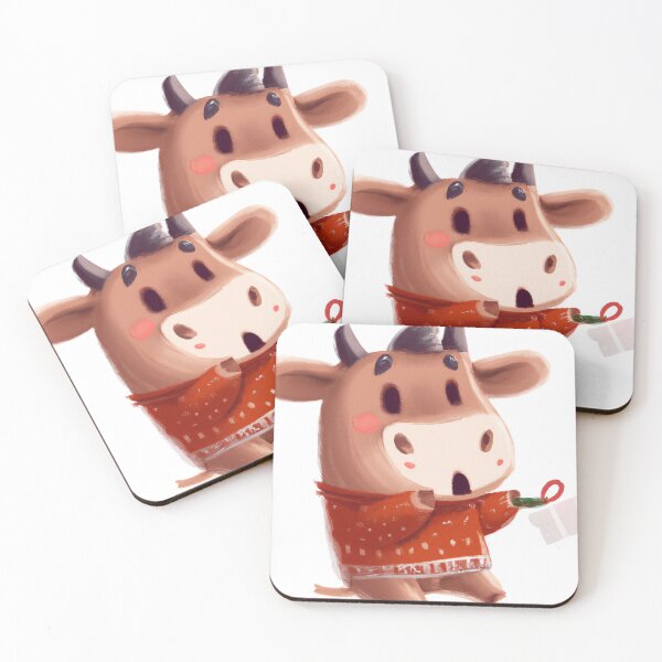 Item preview, Cute Ox Drawing designed and sold by WeHeartAnimals.