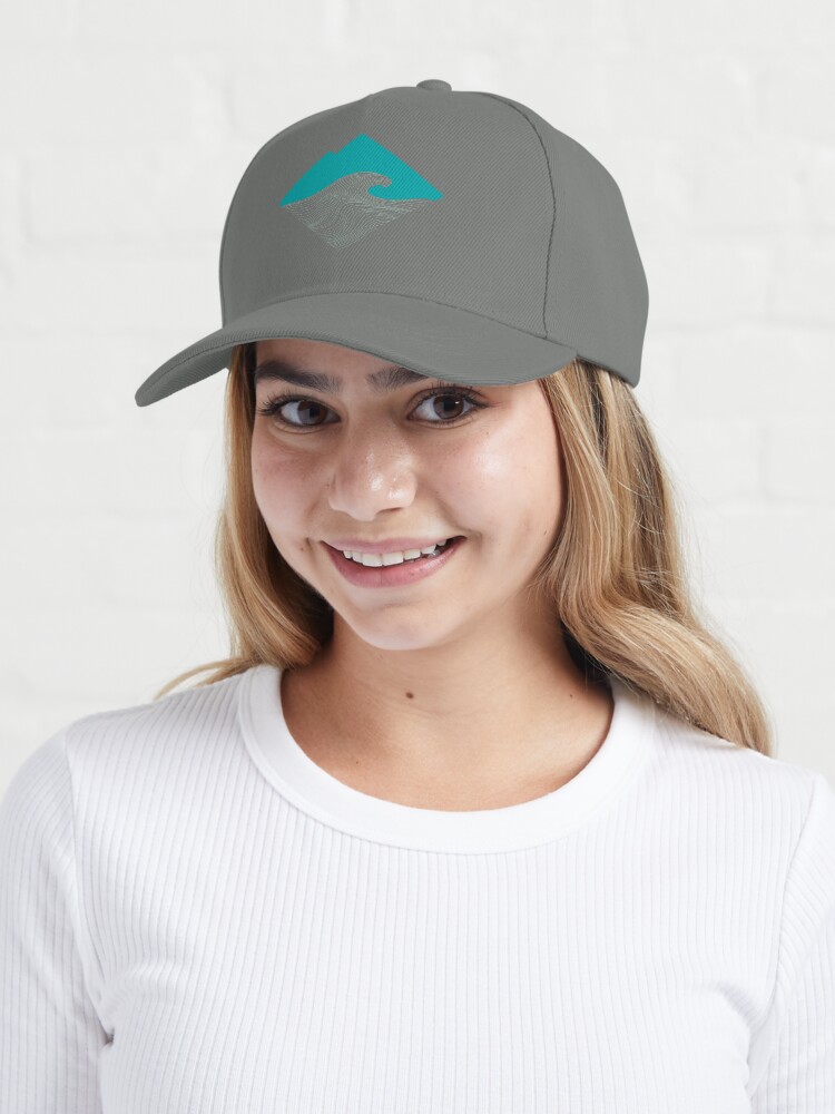 Teal Mountain Wave Cap Baseball Cap fishing hat cap baseball cap