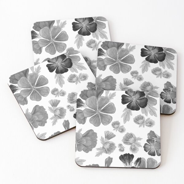 Item preview, Flowers Pastel Colors Watercolor Pattern In Silver Gray designed and sold by Irina Sztukowski.