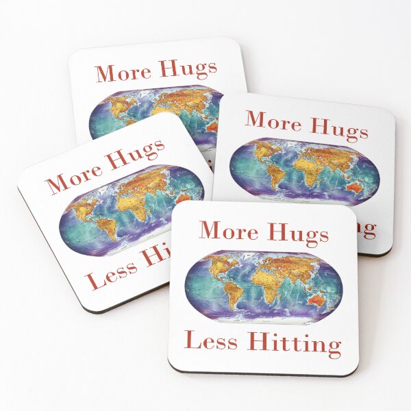 Item preview, More Hugs Less Hitting  designed and sold by CrankyOldDude.