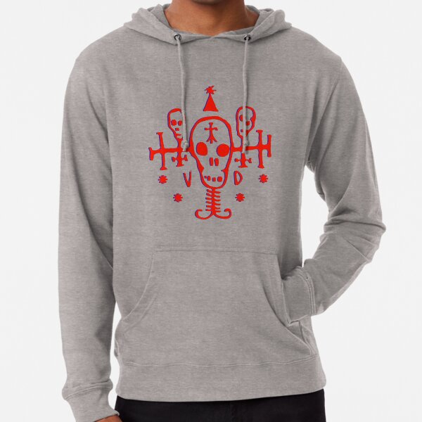 Cyberpunk - Edgerunners - Voodoo Boys - Logo - High Resolution Vector Version - Decal - Red - Transparant Lightweight Hoodie