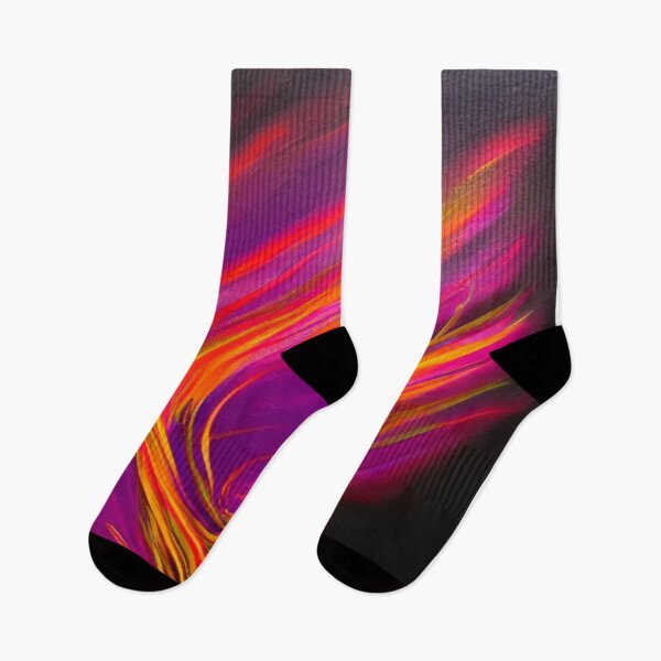 Item preview, Firey Abstract design in purple yellow red  designed and sold by Athena Milonas.