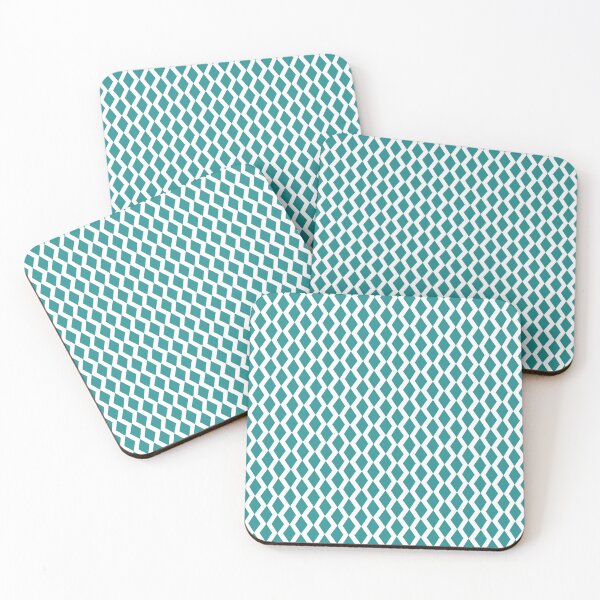 Item preview, White and Turquoise Lattice designed and sold by Karen Thomson.