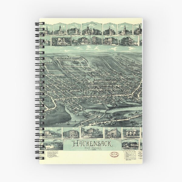 Item preview, Hackensack, New Jersey (1896) designed and sold by allhistory.
