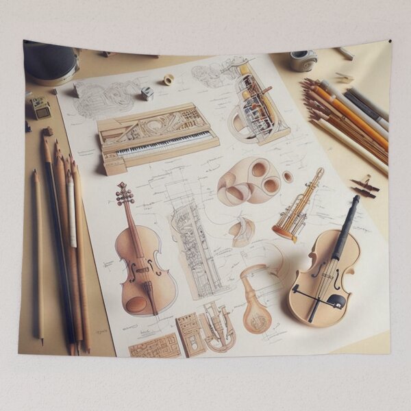 Item preview, luthier musical instrument inventor sketch designed and sold by jsebouvi.