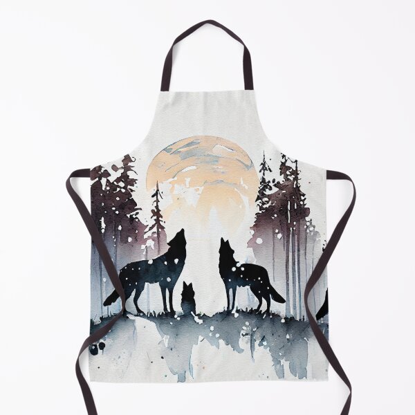 Item preview, Watercolor Huskies Howling at the moon designed and sold by LoneWolf345.
