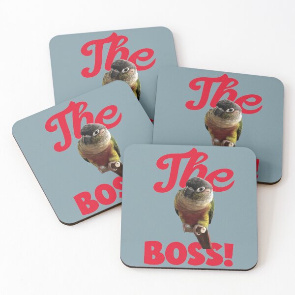 Item preview, The Boss Green Cheek Conure design | Conure | Small Parrot | Parakeet | Parrot lover designed and sold by TatianaLG.