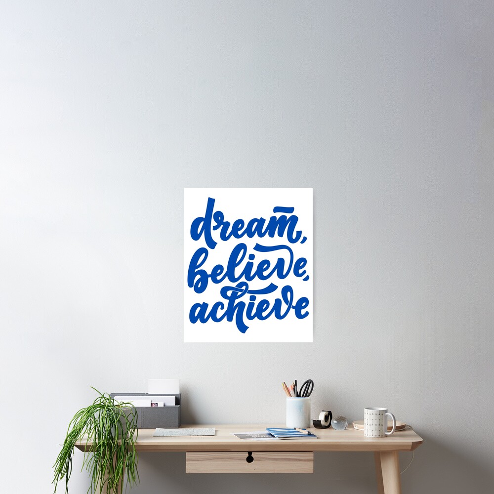 Dream Believe Achieve Gymnastics Wall Decal- Inspirational Wall Signs