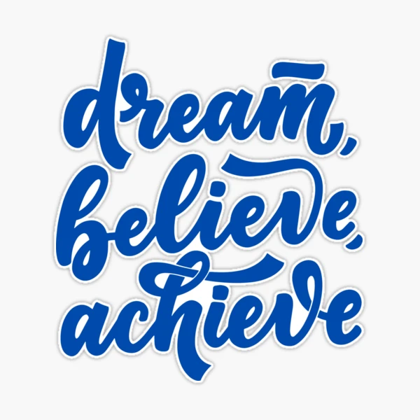 Dream Believe Achieve Gymnastics Wall Decal- Inspirational Wall Signs