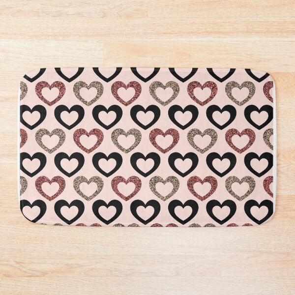 Item preview, Pretty Pink Glitter Hearts Pattern designed and sold by HappyLifeCreate.