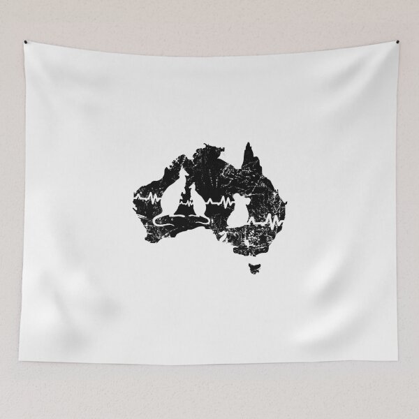 Item preview, Australian Heartbeats are Koalas and Kangaroos in white designed and sold by Manoroma.