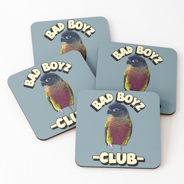 Item preview, Bad Boyz Club Green Cheek Conure design | Conure | Small Parrot | Parakeet | Parrot lover designed and sold by TatianaLG.