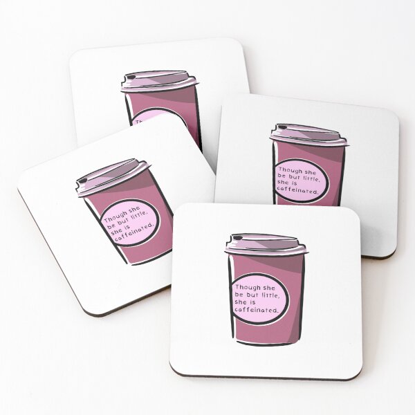 Item preview, Though She Be But Little, She Is Caffeinated (Pink) designed and sold by O1RSH.