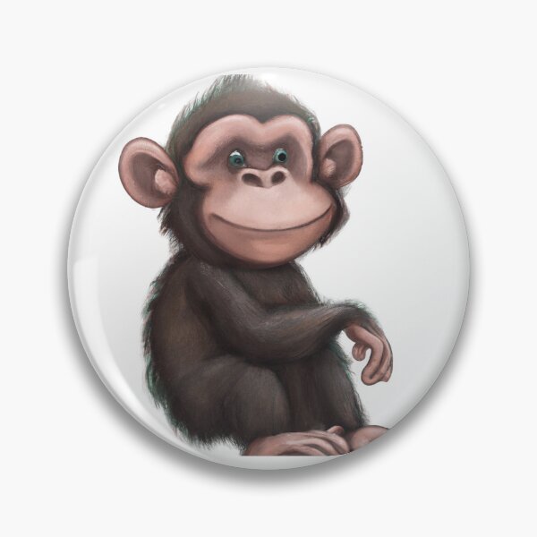 Artikelvorschau, Cute Chimpanzee Drawing entworfen und verkauft von WeHeartAnimals.