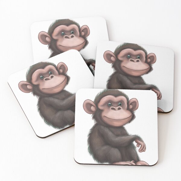 Item preview, Cute Chimpanzee Drawing designed and sold by WeHeartAnimals.