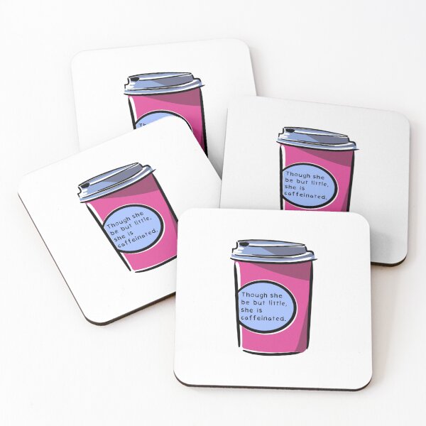 Item preview, Though She Be But Little, She Is Caffeinated (Hot Pink) designed and sold by O1RSH.