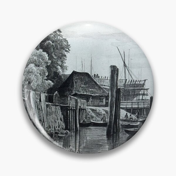 Item preview, Port of Hamburg by Adolph Vollmer designed and sold by tomorrowsart.