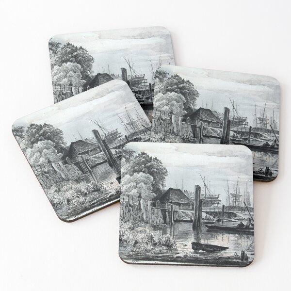 Item preview, Port of Hamburg by Adolph Vollmer designed and sold by tomorrowsart.