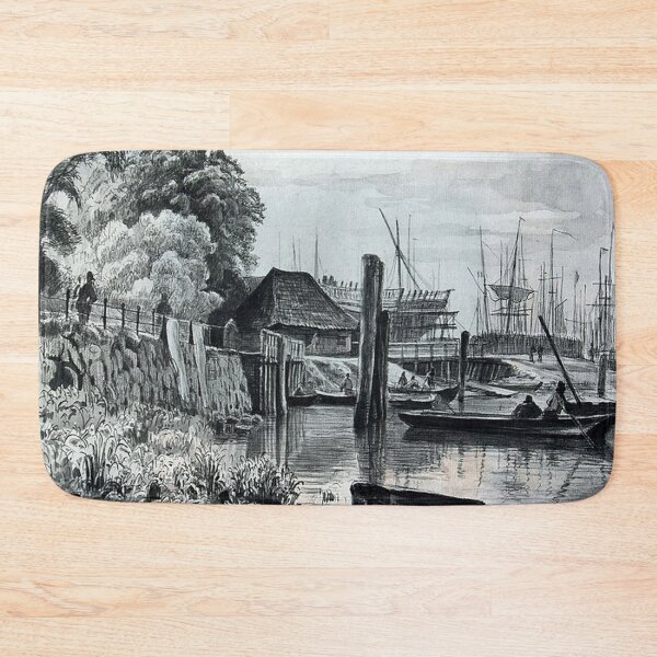 Item preview, Port of Hamburg by Adolph Vollmer designed and sold by tomorrowsart.
