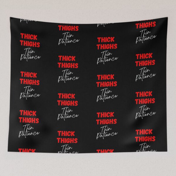 Item preview, Thick Thighs Thin Patience - cute red design for gym and fitness freaks with quote designed and sold by JoyTop.