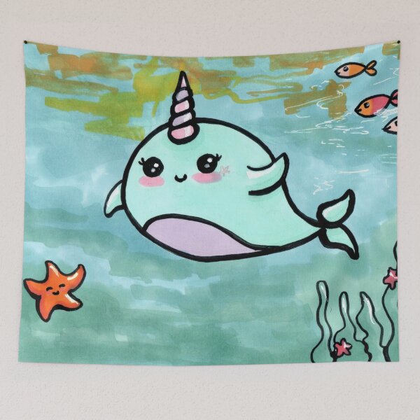 Item preview, Narwhal kawaii designed and sold by Pendientera.