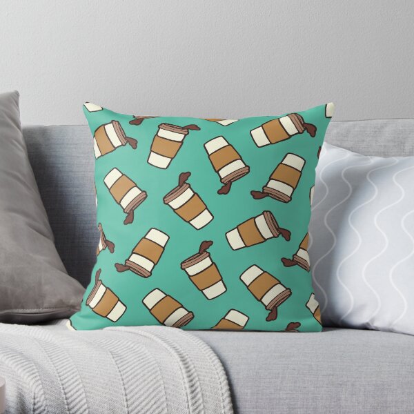 Take it Away Coffee Pattern Throw Pillow