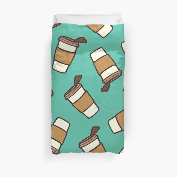 Take it Away Coffee Pattern Duvet Cover