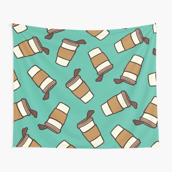 Take it Away Coffee Pattern Tapestry